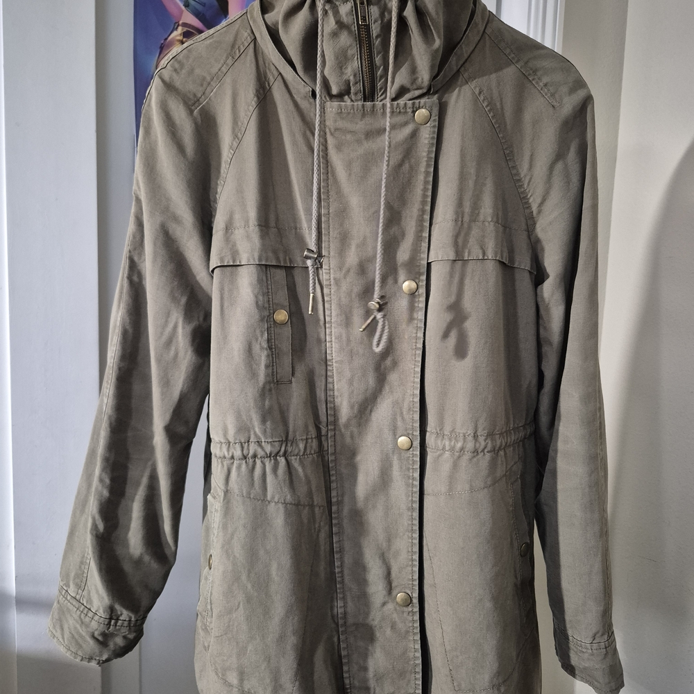 LOFT Olive Green Drawstring Field Jacket - image 2